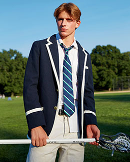 Oliver with polo racquet